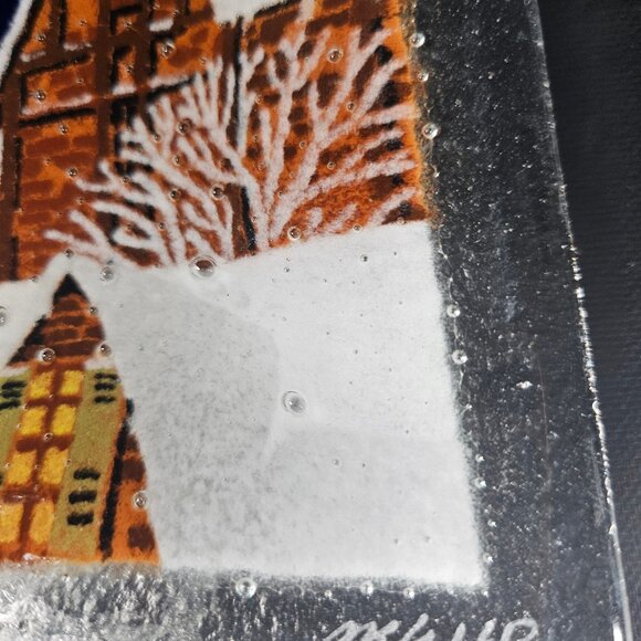 Peggy Karr, Christmas Eve 9.5" x 5.5"  Signed Holiday Plate In Box - Picture 6 of 12